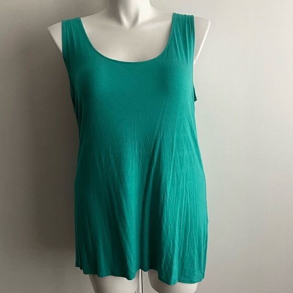 Turquoise Tank Top by Tahari, Size 1X - Picture 2 of 8